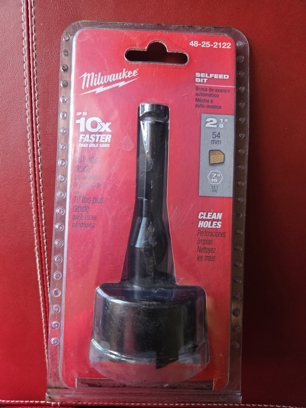 Milwaukee Self Feed Bit - Black and Red Packaging